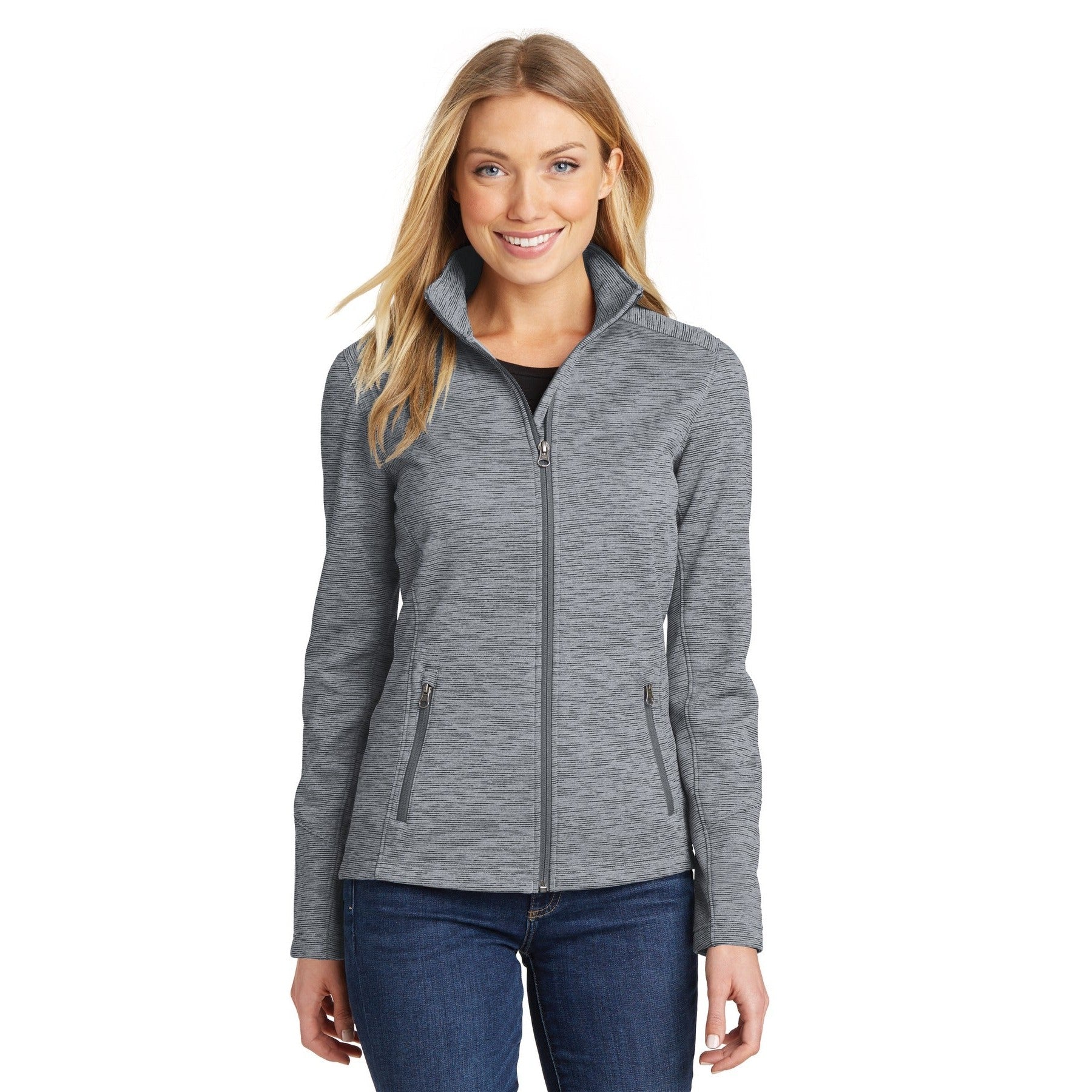 Port Authority-Port Authority® Women's Digi Stripe Fleece Jacket. L231-MedTech-2